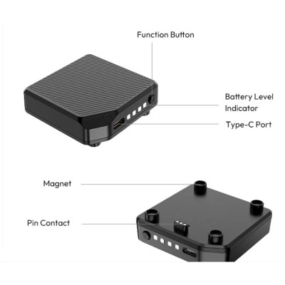 Avatar Shop|Ulanzi CU01 Baterie Magnetica pentru Camera Cooler, Capacitate 3000 mAh, Autonomie 85 min, Incarcare USB-C, Model C044|Ulanzi