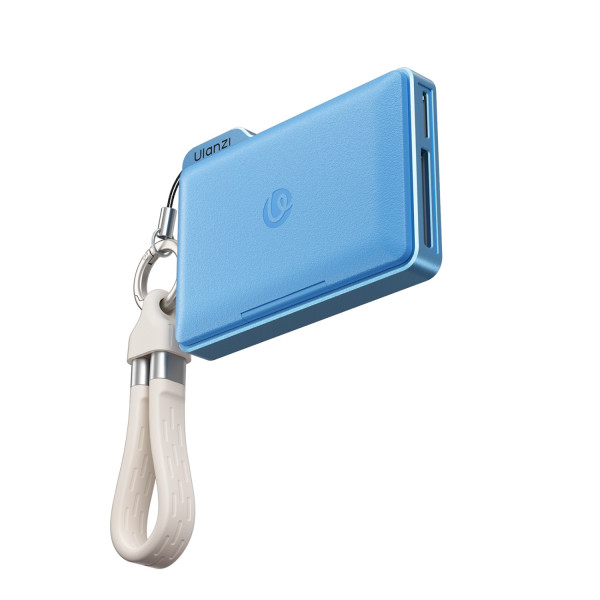 Ulanzi DC01 Husa Card Memorie 2-in-1, Cititor USB 3.1 Integrat, 312 MB/s, 4x SD + 4x microSD, Albastru