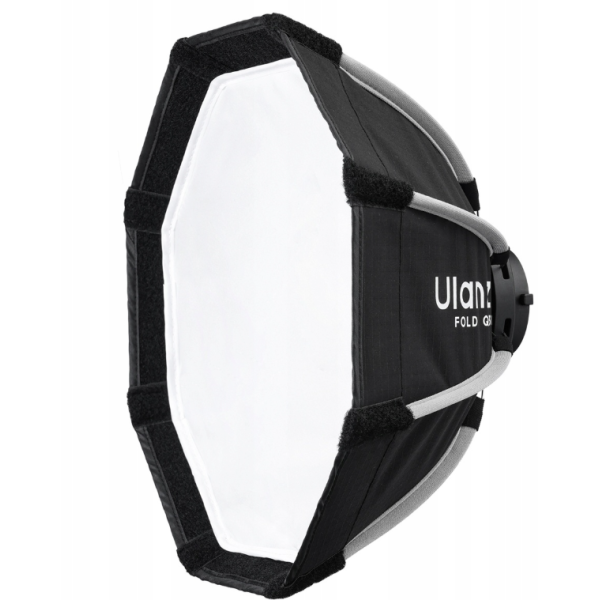 Ulanzi FOLD QS30 Softbox Mini Bowens, Diametru 30cm, Difuzor, Grid Fagure, Interior Reflectorizant Argintiu, Pliabil
