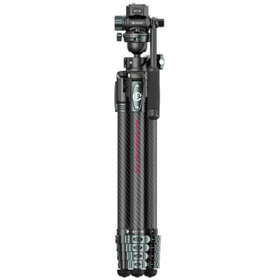 Avatar Shop|Ulanzi JJ06 Trepied Foto-Video Overhead, Fibra de Carbon, Cap Fluid Ballhead, Inaltime 187cm, Sarcina 18kg, Pliabil 51.5cm|Ulanzi