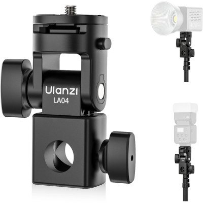 Avatar Shop|Ulanzi LA04 Adaptor Stativ Lumina, Surub Superior 1/4 Inch, Montura Cold Shoe, Inclinare 180 Grade, Greutate 100g|Ulanzi