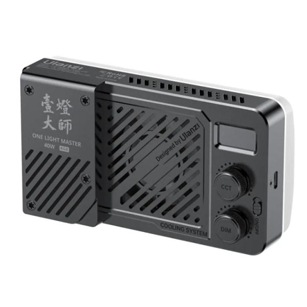 Ulanzi LM-P40RGB Lampa Video Portabila, Putere 40W, RGB, 2700K-6500K, CRI 96+, Baterie 37Wh