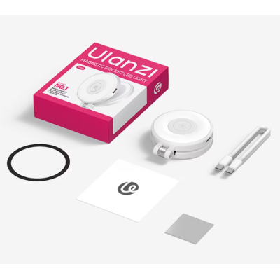 Avatar Shop|Ulanzi LM21 Lampa LED Magnetica, Alba, Montare Magnetica, Compacta, Portabila|Ulanzi