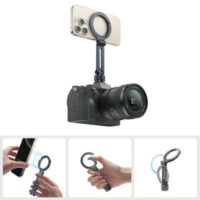 Avatar Shop|Ulanzi MA07 MagLock Suport Magnetic Telefon, Filet 1/4, Cold Shoe, Forta Magnetica 12N, Pliabil, Capacitate 500g|Ulanzi
