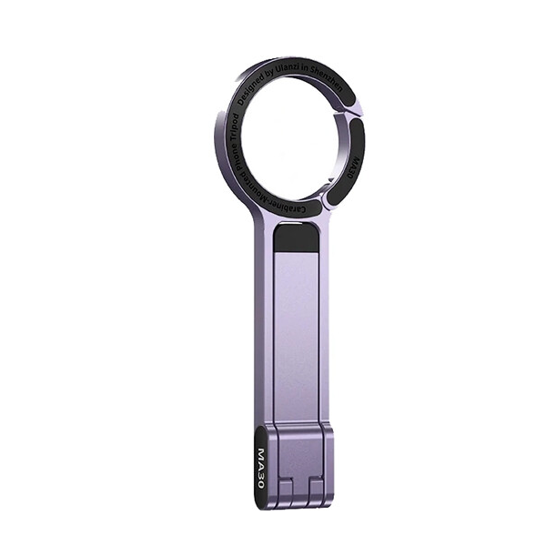 Ulanzi MA30 Trepied Telefon cu Carabina, Compatibil MagSafe, Culoare Lavender, Pliabil, Montura Magnetica Dubla