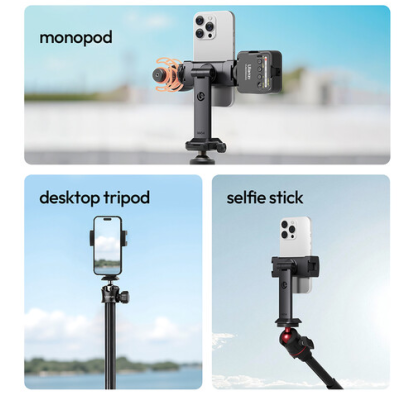 Avatar Shop|Ulanzi MA54 Uka Suport Telefon, Baza Quick Release Uka, Rotatie 360°, Inclinare 180°, 2 Cold Shoe, Filet 1/4"-20|Ulanzi