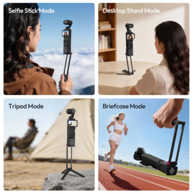 Avatar Shop|Ulanzi MA66 Trepied Magnetic pentru DJI Pocket 3, Greutate 75g, Aliaj Aluminiu, Sistem Arca-Swiss, Capacitate 500g|Ulanzi