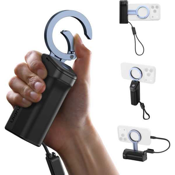 Ulanzi MG13 MagLock Power Grip, Suport Magnetic Smartphone, Forta 14N, Sistem Magnetic Dublu, Compatibil MagSafe