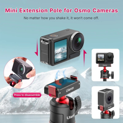 Avatar Shop|Ulanzi MT-50 V2 Trepied Magnetic DJI Action 2/3/4, Cap Bila 360°, Sarcina 1kg, Inaltime 13-25.5cm, Pliabil 15.5cm|Ulanzi