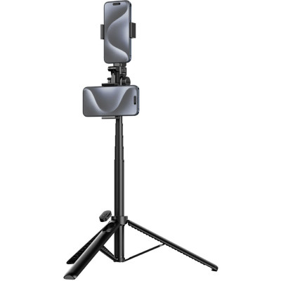 Avatar Shop|Ulanzi MT-70 Trepied Dual Camera Rotativ 360°, Extensibil 32-158 cm, Selfie Stick, Montura 1/4"-20, Telecomanda Bluetooth|Ulanzi