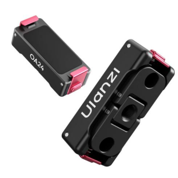 Ulanzi OA24 Action6 Adaptor Metalic 1/4, Sistem Magnetic Dublu de Blocare, Compatibil DJI Osmo Action 6, Montura Tip GoPro