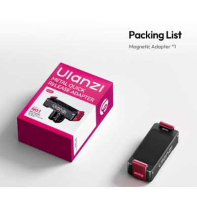 Avatar Shop|Ulanzi OA24 Action6 Adaptor Metalic 1/4, Sistem Magnetic Dublu de Blocare, Compatibil DJI Osmo Action 6, Montura Tip GoPro|Ulanzi