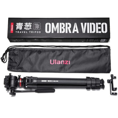 Avatar Shop|Ulanzi Ombra 3030 Trepied Video Travel, Aluminiu, Inaltime Max 160cm, Cap Fluid 360°, Sarcina Max 6kg, Greutate 1.3kg|Ulanzi