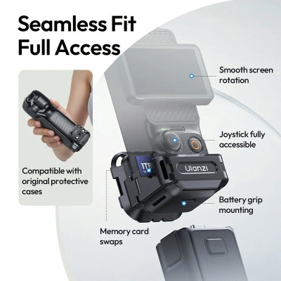 Avatar Shop|Ulanzi PK13 Adaptor Extensie Uka pentru DJI Osmo Pocket 3, Filet 1/4 si GoPro, Aluminiu CNC, 38g|Ulanzi