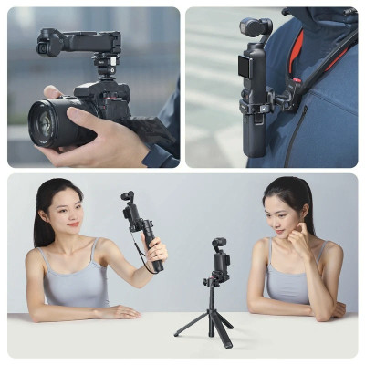 Avatar Shop|Ulanzi PK13 Adaptor Extensie Uka pentru DJI Osmo Pocket 3, Filet 1/4 si GoPro, Aluminiu CNC, 38g|Ulanzi