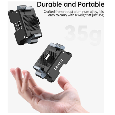 Avatar Shop|Ulanzi PK-10 Placa de Baza USB-C pentru DJI Osmo Pocket 3, Montura Magnetica 2 Pini, Aliaj de Aluminiu, Incarcare Pass-Through|Ulanzi