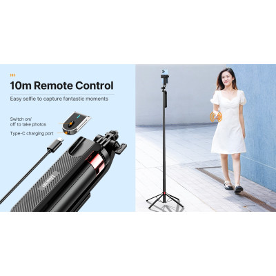 Avatar Shop|Ulanzi SK-07 Selfie Stick cu Telecomanda Bluetooth V2, Extensibil 11.6-70.8 Inch, Cap Rotativ 360 Grade, Raza Bluetooth 32.8|Ulanzi