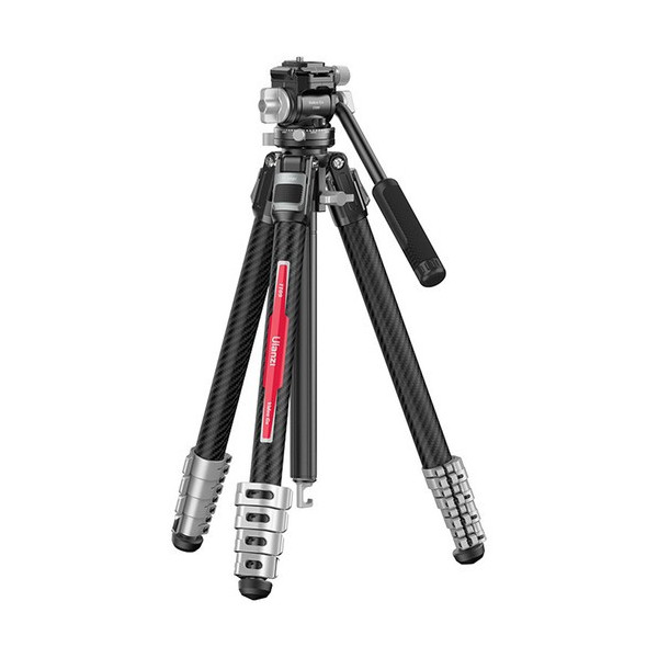 Ulanzi TT09 VideoGo Trepied Video Carbon Fiber, Cap Bila Arca-Type, Sarcina 20kg, Inaltime 14-142cm, Pliat 45cm, 5 Sectiuni