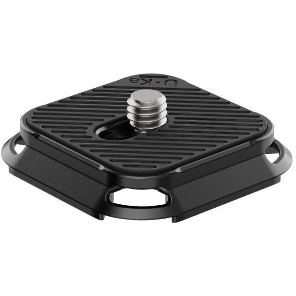 Ulanzi UKA02 Placa Quick Release, Aluminiu CNC 16g, Filet 1/4"-20, Dimensiuni 3.26x1.1x3.18 inch, 4 Gauri Prindere Lanyard