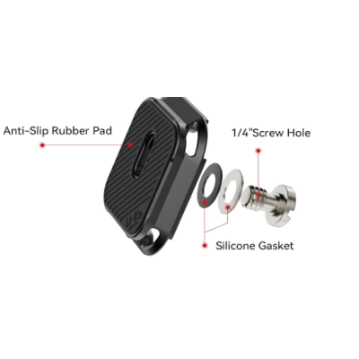Avatar Shop|Ulanzi UKA02 Placa Quick Release, Aluminiu CNC 16g, Filet 1/4"-20, Dimensiuni 3.26x1.1x3.18 inch, 4 Gauri Prindere Lanyard|Ulanzi