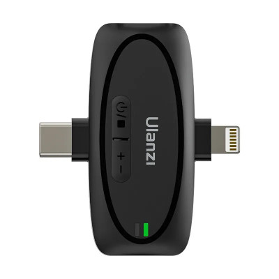 Avatar Shop|Ulanzi V6 Microfon Lavaliera Wireless 3-in-1, Plug-Play, 2 Transmitatoare, Conectori USB-C, Lightning, 3.5mm TRS, Raza 50m|Ulanzi