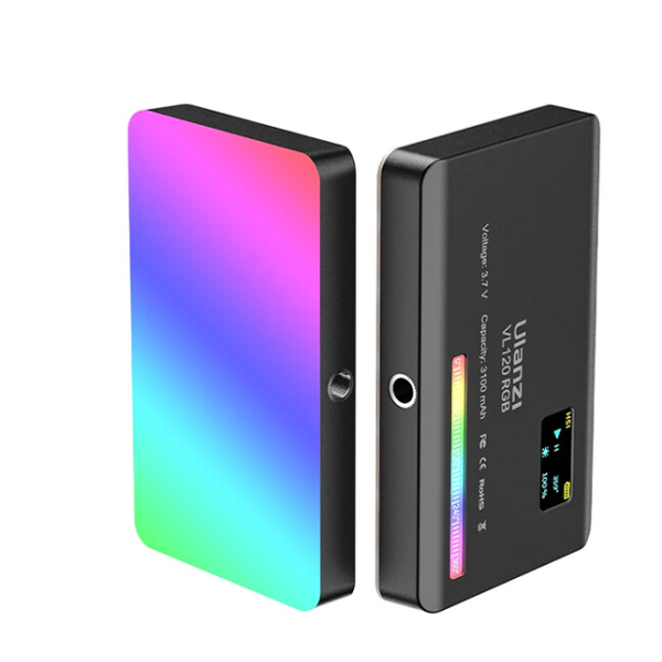 Ulanzi VL120 RGB Lampa Video LED, 120 LED-uri, 2500-9000K, CRI 95, 20 Efecte de Lumina, Baterie 3100mAh