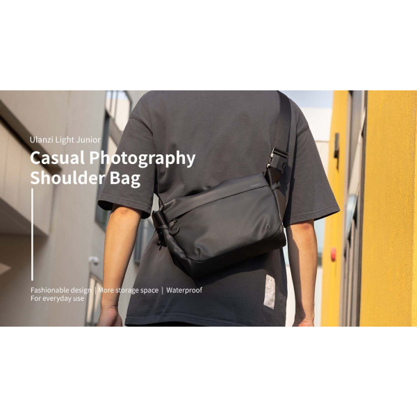 Ulanzi Vlogging Gear Bag Geanta Foto, PU Impermeabil, Curea Ajustabila 80-146cm, Dimensiuni 30x13.5x20cm