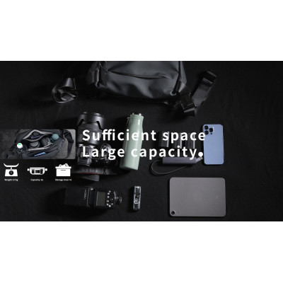 Avatar Shop|Ulanzi Vlogging Gear Bag Geanta Foto, PU Impermeabil, Curea Ajustabila 80-146cm, Dimensiuni 30x13.5x20cm|Ulanzi