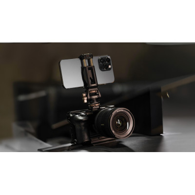 Avatar Shop|Tilta Suport Telefon Ajustabil, Filet 1/4-20, Prindere Cold Shoe, Clema 58.5-110mm, Aluminiu, Negru|Tilta