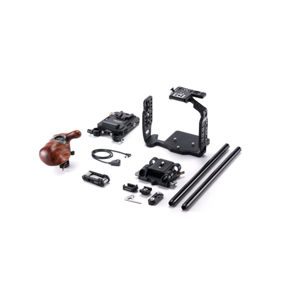 Tilta Camera Cage pentru Canon C80 Pro Kit, V-Mount, Montura NATO, Placa Baza LWS 15mm, Maner Lemn Ergonomic