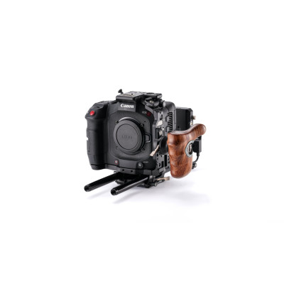 Avatar Shop|Tilta Camera Cage pentru Canon C80 Pro Kit, V-Mount, Montura NATO, Placa Baza LWS 15mm, Maner Lemn Ergonomic|Tilta