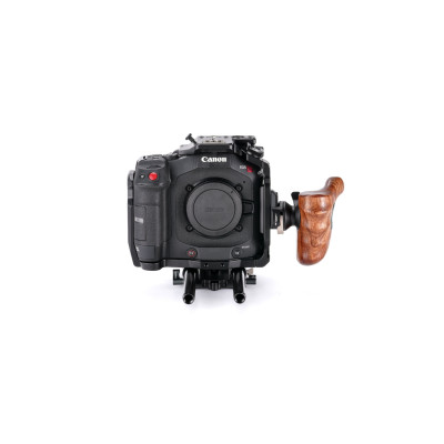 Avatar Shop|Tilta Camera Cage pentru Canon C80 Pro Kit, V-Mount, Montura NATO, Placa Baza LWS 15mm, Maner Lemn Ergonomic|Tilta