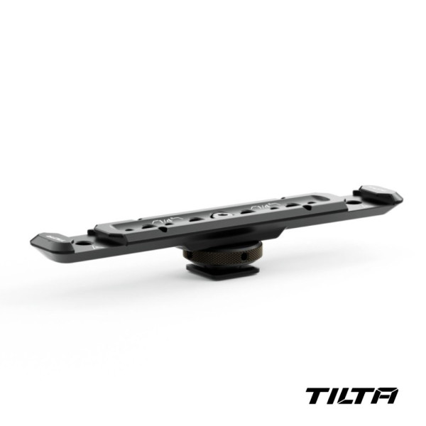 Tilta Cold Shoe Expanded Bracket, Suport Dual Cold Shoe, Sina NATO Integrata, Filet 1/4"-20, Aluminiu, Negru