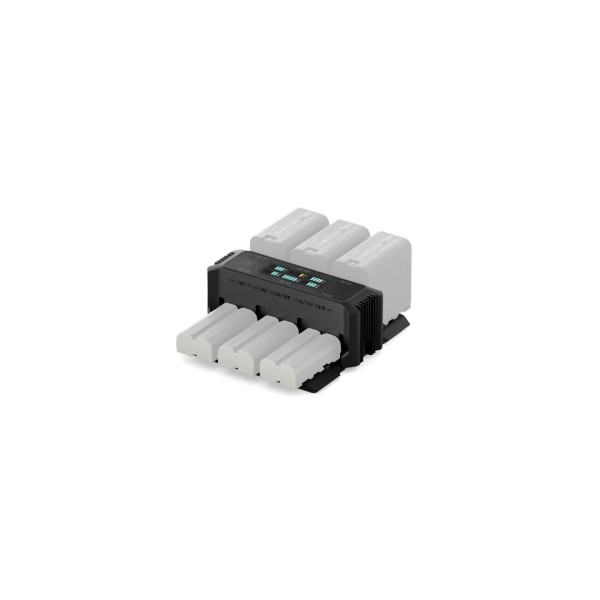 Tilta Statie de Incarcare Pliabila NP-F/L-Series, Kit 6 Baterii NP-F970, Incarcator USB-C 100W, Display TFT, Fast-Charge, Negru