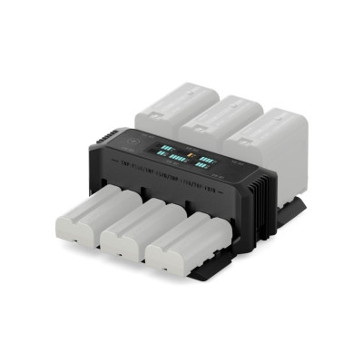 Avatar Shop|Tilta Statie Incarcare Pliabila NP-F/L-Series, Kit 6 Baterii NP-F970, 6 Canale, Fast-Charge, Display TFT, Incarcator 100W|Tilta