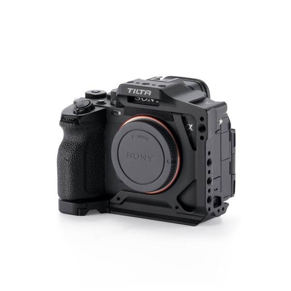 Tilta Half Camera Cage Cusca Camera pentru Sony Alpha 7 V, Negru, Aliaj Aluminiu, Baseplate Arca-Swiss, Compatibil 7 IV/7R V
