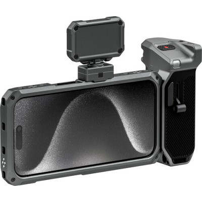 Avatar Shop|Tilta Khronos iPhone 15 Pro Basic Kit, Gri Spatial, Cu Baterie, Suport Focus PD, Lumina LED Mini Daylight, CRI 95|Tilta