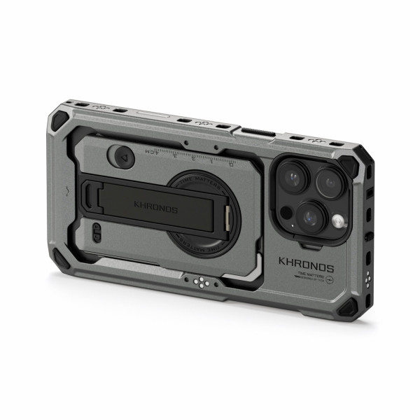 Tilta Khronos Husa Camera iPhone 16 Pro, Design Expandabil, Clema de Blocare, Alimentare Integrata, Montaj Rapid, Space Gray