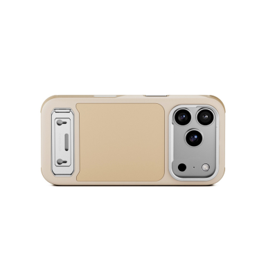 Avatar Shop|Tilta Khronos Lite Husa pentru iPhone 17 Pro, Culoare Champagne, Kickstand Vertical si Orizontal, Placa Magnetica, Inel Metalic|Tilta