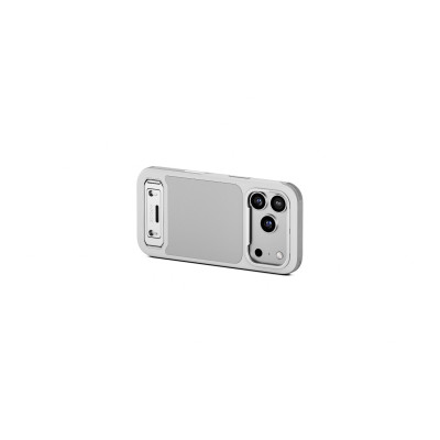 Avatar Shop|Tilta Khronos Lite Husa Protectie iPhone 17 Pro, Gri Deschis, Kickstand Incorporat, Placa Magnetica, Protectie Ranforsata|Tilta