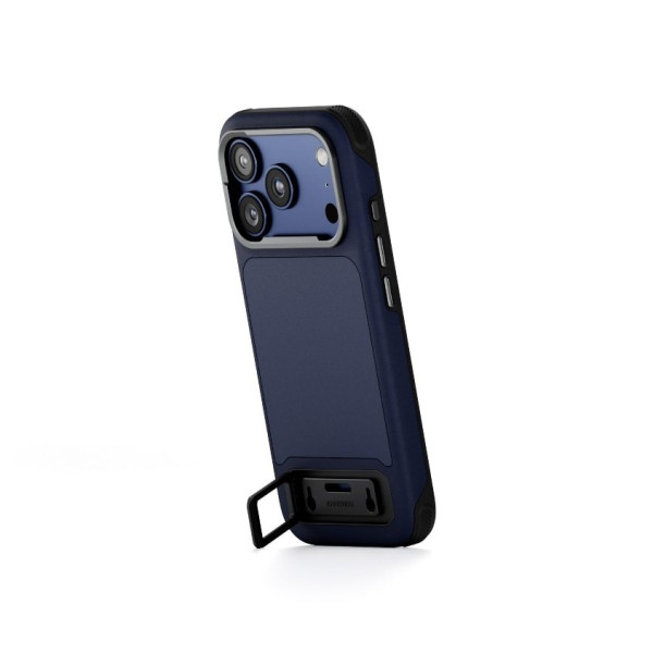 Tilta Khronos Lite Husa iPhone 17 Pro, Navy Blue, Kickstand Integrat, Placa Magnetica, Protectie Camera si Colturi