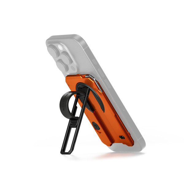 Tilta Khronos Placa Magnetica Multifunctionala pentru iPhone 16 Pro Max, Portocaliu, Kickstand Ajustabil, Curea Deget