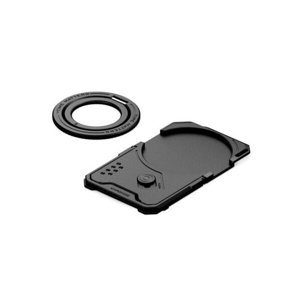 Tilta Khronos Placa Spate Magnetica pentru iPhone 17 Pro Max, Aliaj Aluminiu, Negru, Dimensiuni 152.4x114.3x76.2mm, 227g
