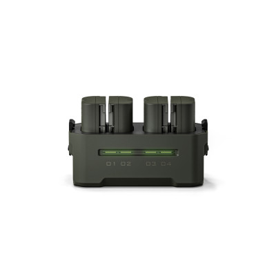 Avatar Shop|Tilta TBC-E6-GN Statie de Incarcare pentru Baterii LP-E6P, Kit 4 Baterii, USB-C 45W, 4 Sloturi, Verde|Tilta
