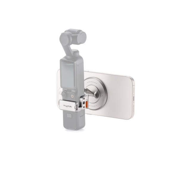 Tilta Kit Montare Magnetic Accesorii DJI Osmo Pocket 4, Titanium White, Aluminiu, Rotatie 270°/180°