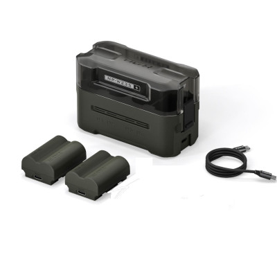 Avatar Shop|Tilta NP-W235 Statie de Incarcare cu Baterii, Kit 2 Baterii, Verde, Incarcare Rapida USB-C 45W, 4 Sloturi de Incarcare|Tilta