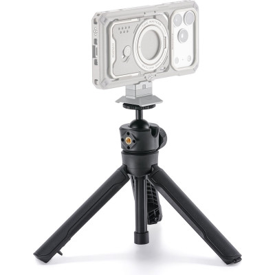 Avatar Shop|Tilta Trepied Selfie Stick cu Eliberare Rapida, Negru, Extensibil 16.5-36.5cm, Cap Bila 360°, Montura 1/4"-20, Greutate 186g|Tilta