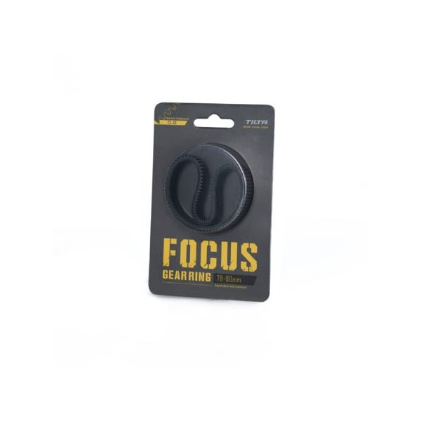 Tilta Inel Focus Seamless pentru Obiective 78mm-80mm, Rotatie 360°, Standard Gear 0.8 Mod, Material Cauciuc, Negru