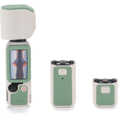 Avatar Shop|Tilta Husa Silicon Protectie DJI Osmo Pocket 4 Power Kit, Set 5 Piese, Culoare Alb Celadon, Textura Anti-Alunecare, Acces|Tilta