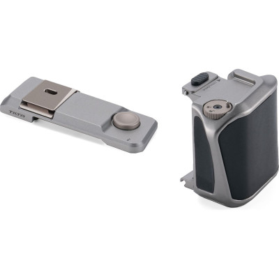 Avatar Shop|Tilta Street Snap Accesorii pentru DJI Osmo Action 6 Camera Cage, Gri Titaniu, Grip Quick-Release, Compartiment Baterie|Tilta
